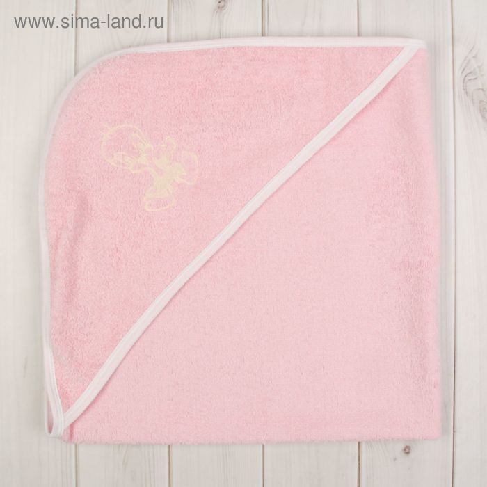 Уголок для купания с вышивкой, размер 80*80 см, цвет розовый 703 - Фото 1