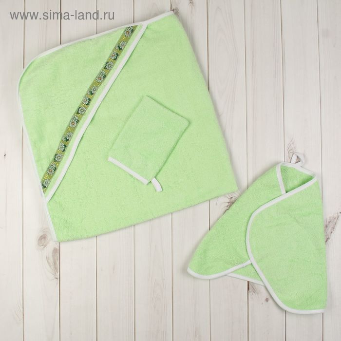 Комплект для купания (3 предмета), цвет зелёный 715 - Фото 1