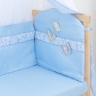 Комплект в кроватку "Бабочки" (7 предметов), цвет голубой 45 - Фото 2