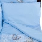 Комплект в кроватку "Бабочки" (7 предметов), цвет голубой 45 - Фото 6