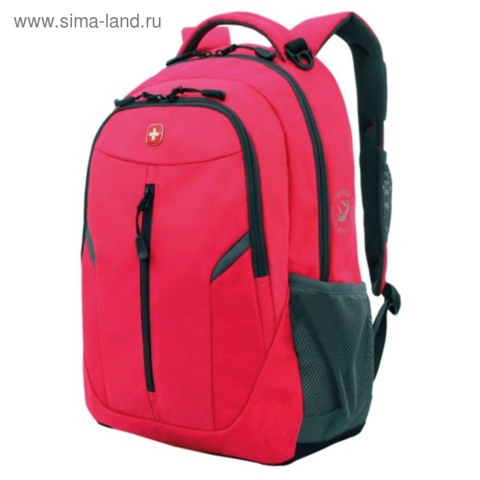Рюкзак WENGER для старших классов и студентов, розовый, серые вставки, 45 x 15 x 32 см, 22 л - Фото 1