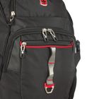 Рюкзак WENGER универсальный, чёрный, красные вставки, 46 x 22 x 34 см, 34 л - Фото 7