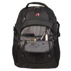 Рюкзак WENGER универсальный, чёрный, серебристые вставки, 46 x 22 x 34 см, 34 л - Фото 7