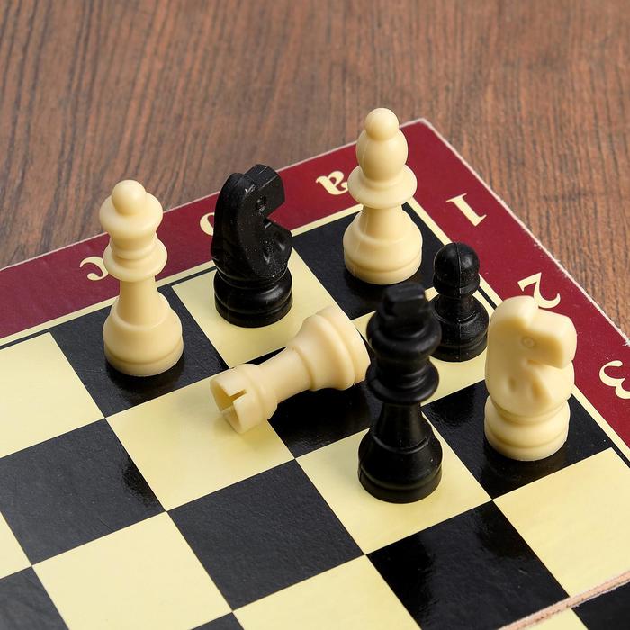 Настольная игра 3 в 1 "Карнал": нарды, шахматы, шашки, фишки дерево, фигуры пластик, 29 х 29 см 2731 - фото 1887622654