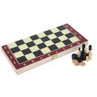 Настольная игра 3 в 1 "Карнал": нарды, шахматы, шашки, фигуры пластик, доска 29 х 29 см - фото 3785101