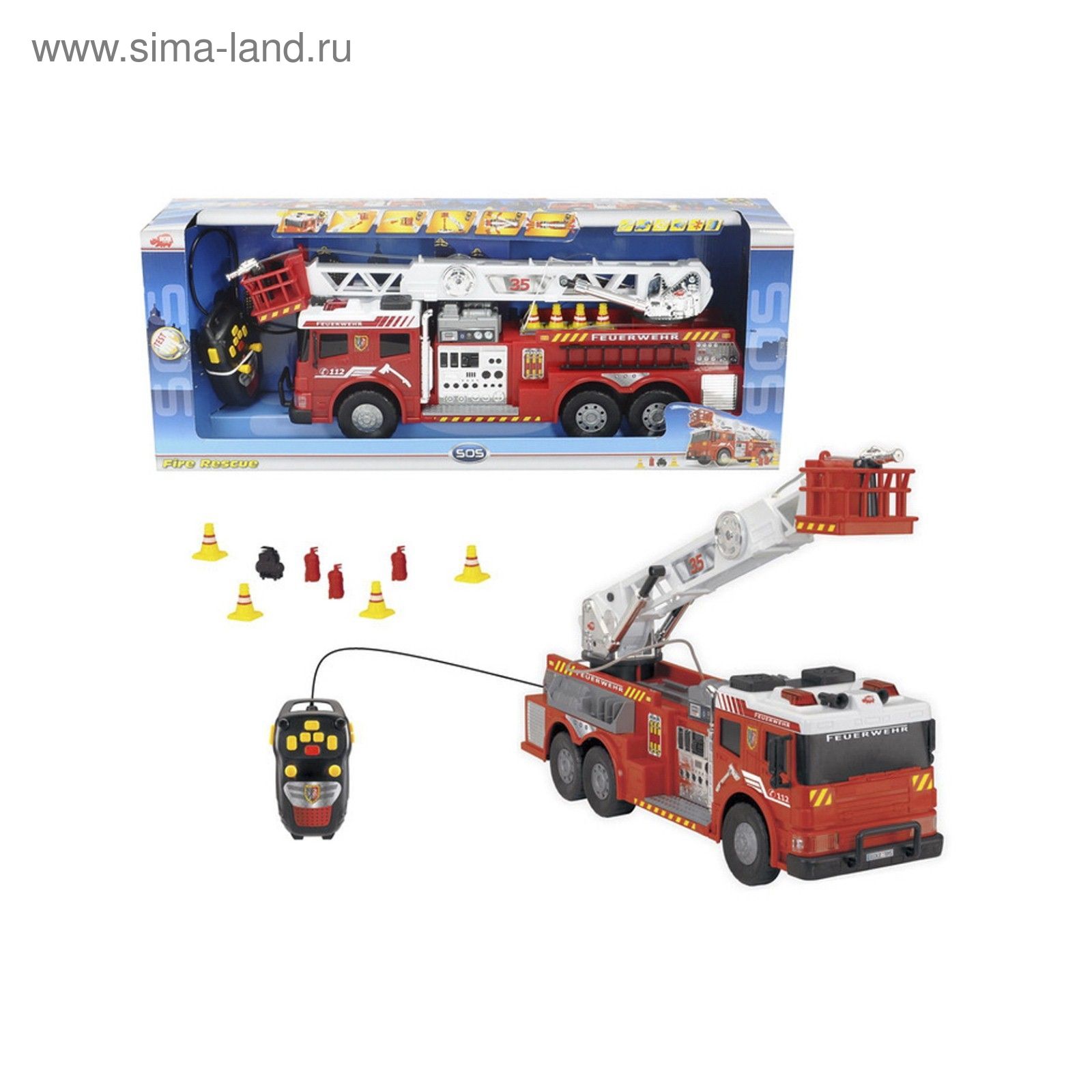 Пожарная машина Fire Rescue с пультом управления, 62 см