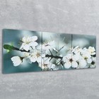 Часы настенные, модульные, серия: Цветы, "Весеннее цветение", 35х110  см - Фото 2