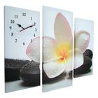 Часы настенные, модульные, серия: Цветы, "Цветок на камнях", 60х80 см - Фото 2