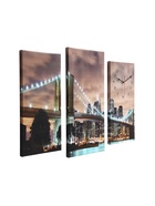 Часы-картина настенные, модульные «Светящийся мост», бесшумные, 60×80 см, триптих - фото 44069386