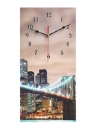 Часы-картина настенные, модульные «Светящийся мост», бесшумные, 60×80 см, триптих - фото 44069389