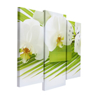 Часы настенные, модульные, серия: Цветы, "Белые цветы", 60х80 см - фото 9822646