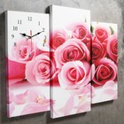 Часы настенные, модульные, серия: Цветы, "Розовые розы", 60х80 см - Фото 2