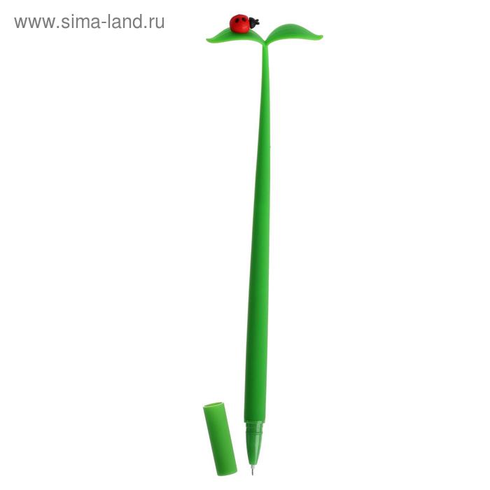 Ручка гелевая-прикол "Божья коровка на листочке" - Фото 1