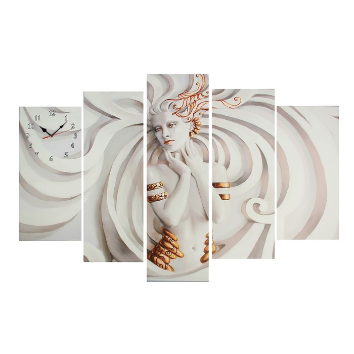 Часы настенные модульные, интерьерные "Скульптура девушки", бесшумные, 80 х 140 см - Фото 1