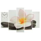 Часы настенные, модульные, серия: Цветы, "Цветок на камне", 80х140  см - фото 6002816