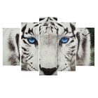 Часы настенные, модульные, серия: Животный мир, "Белый тигр", 80х140 см - фото 8524320