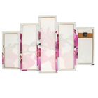 Часы настенные, модульные, серия: Цветы, "Фиолетовые орхидеи", 80х140 см - Фото 3