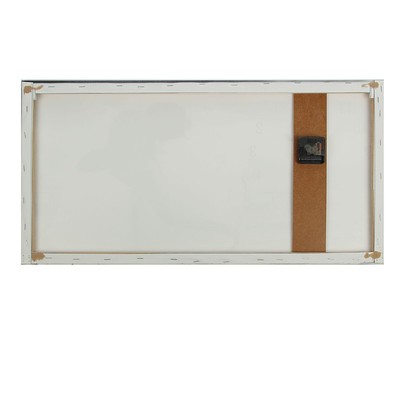 Часы=картина настенные, на холсте, интерьерные, бесшумные «Влюбленная пара», 40×76 см