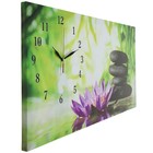 Часы-картина настенные, на холсте, серия: Цветы, "Цветы и камни", 40х76  см - фото 10074115
