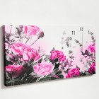Часы-картина настенные, серия: Цветы, "Розовые розы", 40 х 76 см - Фото 2
