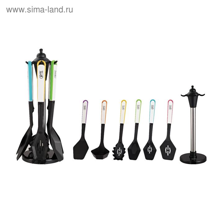 Набор кухонных инструментов MINTAKA, 7 предметов, на стойке - Фото 1