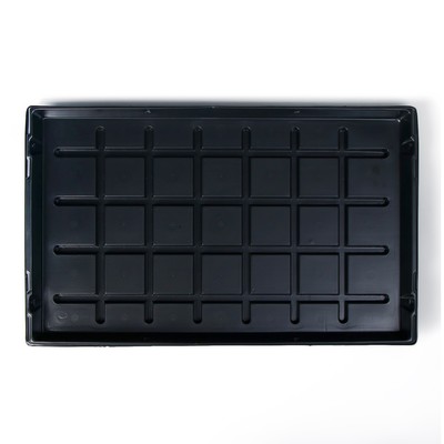 Поддон для рассады, 53×33×4.7 см, пластик, чёрный, Greengo