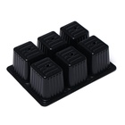 Кассета для рассады, 6 ячеек по 120 мл, пластик, чёрная, 18×13×6 см, набор 10 шт., Greengo - Фото 9