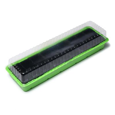 Мини - парник для рассады, 57×18×12 см, 3 вставки, 18 ячеек по 125 мл, пластик, Greengo