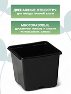 Горшок для рассады, 320 мл, 8×8×7 см, чёрный, Greengo - Фото 6