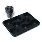 Набор для рассады: стаканы по 500 мл (8 шт.), поддон 40×20 см, чёрный, Greengo - Фото 14