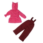 Комплект (куртка, брюки) для девочки, рост 98 см, цвет розовый/бордовый Ш-0142 - Фото 12