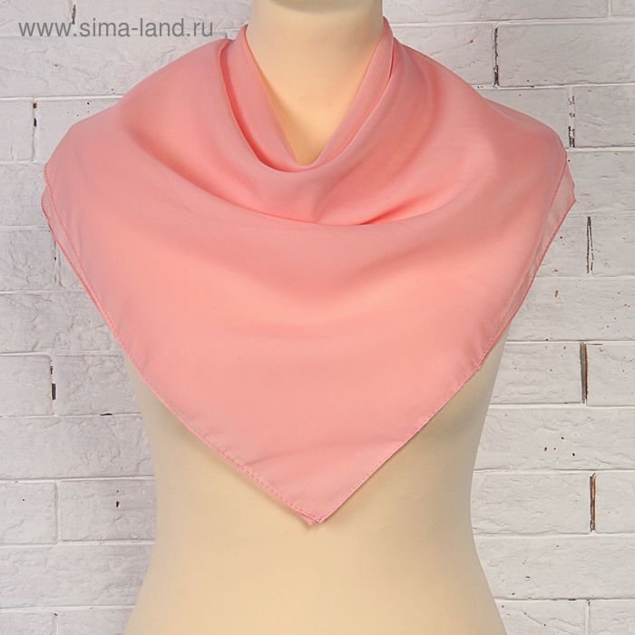 Платок текстильный женский 54S_34 цвет светло-розовый, р-р 72х72 см - Фото 1