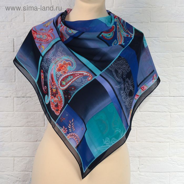 Платок текстильный женский 58_350-1, размер 90х90 см - Фото 1