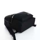 Рюкзак молодёжный на молнии, RISE, наружный карман, цвет чёрный/серый - Фото 3