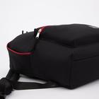 Рюкзак на молнии, наружный карман, цвет чёрный/красный - Фото 3