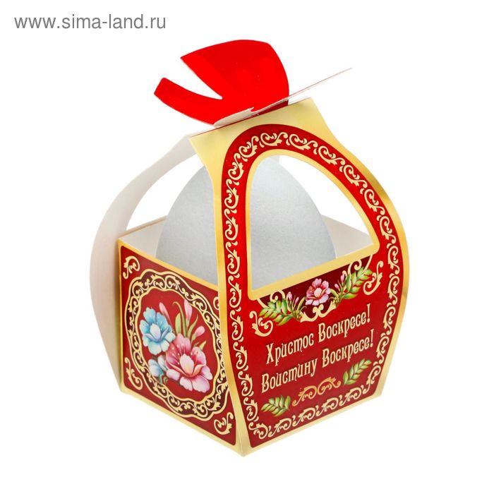 Коробочка подарочная для яйца "Христос Воскресе! Жостово" - Фото 1