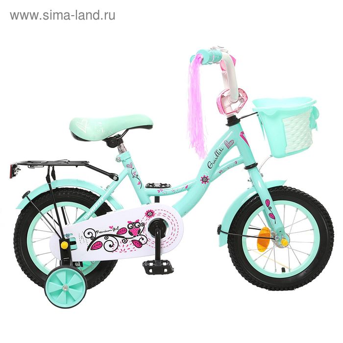Велосипед двухколесный 12" GRAFFITI Premium Girl, цвет мята УЦЕНКА - Фото 1