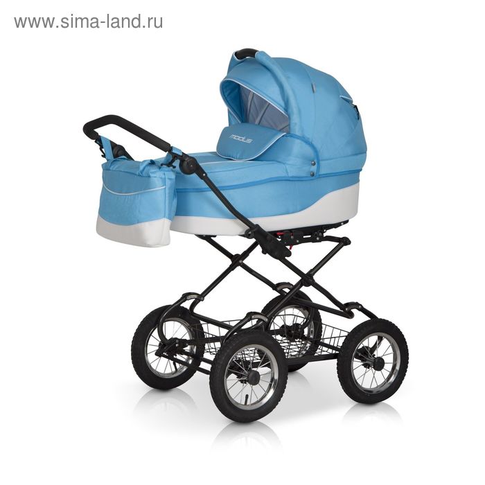 Коляска 2 в 1 Modus Classic Riko, 07 белый-голубой - Фото 1
