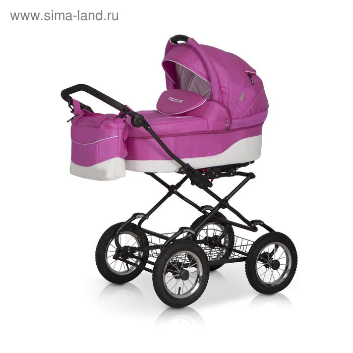 Коляска 2 в 1 Modus Classic Riko, 09 белый-розовый - Фото 1