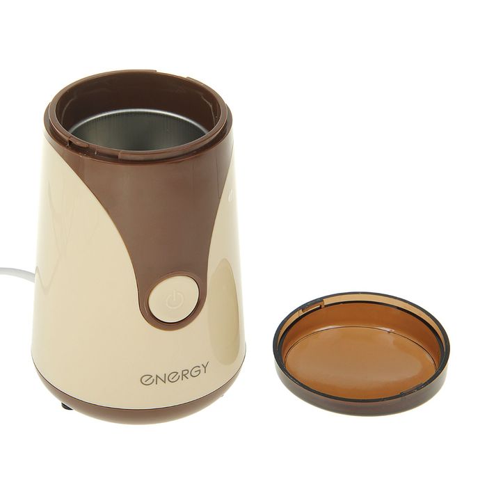 Кофемолка ENERGY EN-106, электрическая, 150 Вт, 50 г, коричневая - фото 51343852