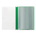 Папка с 10 прозрачными вкладышами с перфорацией А4, 160 мкм STAFF, мягкая, зелёная - Фото 2