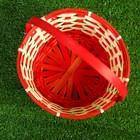 Корзина плетёная, бамбук, 21×21×10/24 см, красная - Фото 4