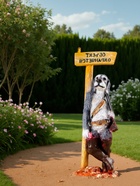 Садовая фигура из полистоуна «Собака - Объект охраняется», 59×20×24.5 см - Фото 3