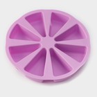 Форма для выпечки Доляна «Сладости. Кусочки торта», силикон, d=26 см, 8 ячеек (9.5×5.8 см), сиреневая - Фото 3