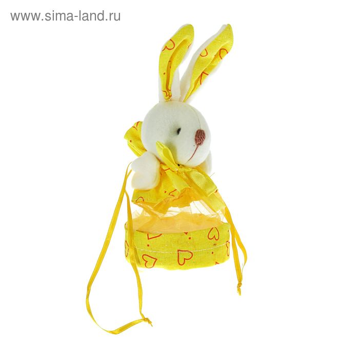 Подарочная сумочка «Зайка», с сердечками, цвета МИКС - Фото 1