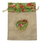 Подарочная сумочка «Сердечко», в цветочек, цвета МИКС - Фото 3