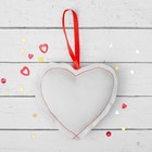 Мягкая игрушка-подвеска "Двойное сердце" со стежками, цвета МИКС - Фото 2
