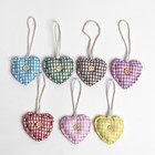 Мягкая игрушка-подвеска «Клетчатое сердце», с пуговкой, цвета МИКС - Фото 2