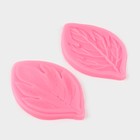 Молд кондитерский «Листва», силикон, 2 части, 7×4.5 см, МИКС - Фото 2