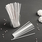 Палочки для кондитерских изделий, d=0.3 см, 15 см, набор 50 шт., бумага, белые - Фото 6